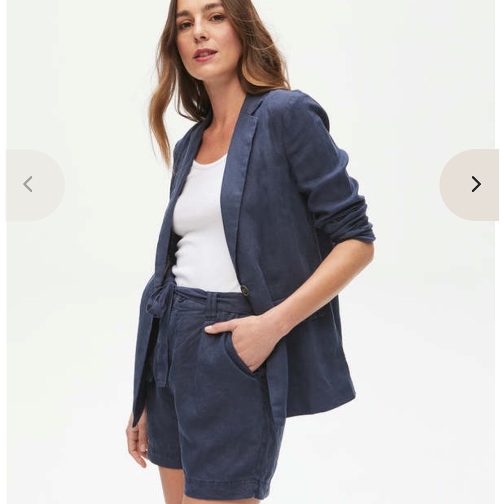 Michael Stars 100% Limen Navy Blazer